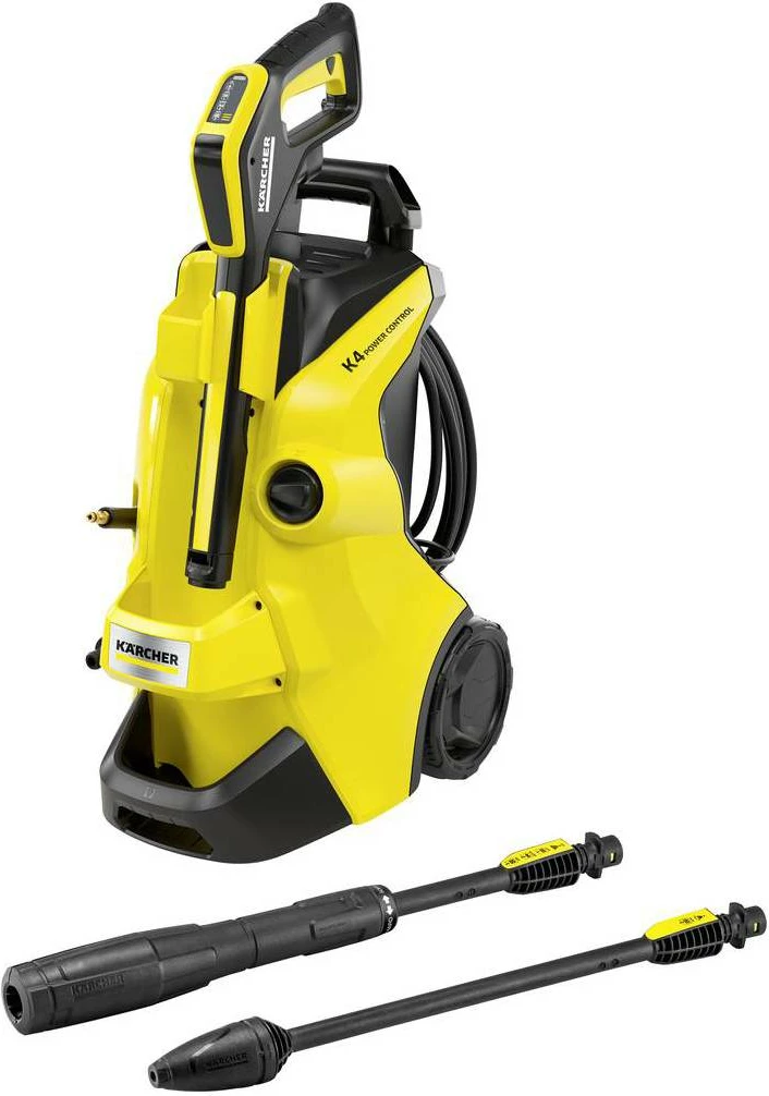 Pastruese me presion të lartë, Karcher K 4 Power Control (1.324-030.0), 130 bar 1800 W, zorrë 8 m, Plug 'n' Clean, e verdhë/zezë