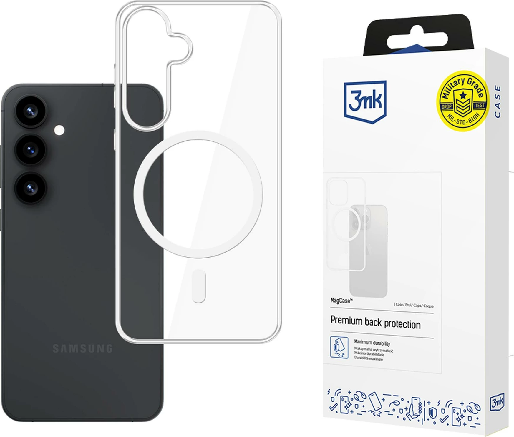 Mbështjellës 3mk MagCase për Samsung Galaxy S25, transparent