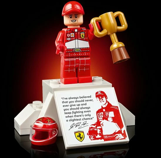 Set ndërtimi LEGO Icons Ferrari F2004 & Michael Schumacher 11375, 735 copë, 18+, kuqe