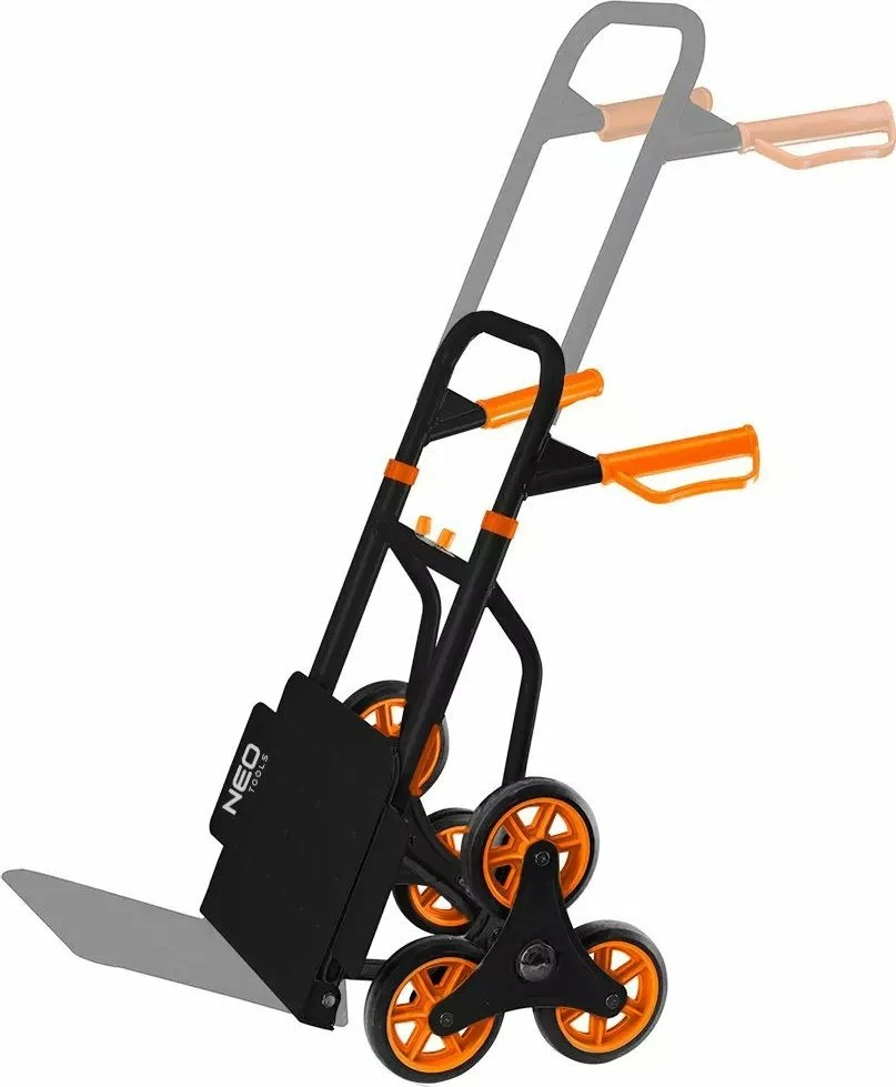 Karrocë transporti për shkallë Neo 84-402, e palosshme, 150 kg, zezë/portokalli