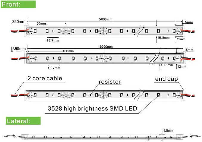 Shirit LED Synergy21 S21-LED-F00141, 5m, 12V, IP65, 24W, 300 LED, 6500K, bardhë e ftohtë
