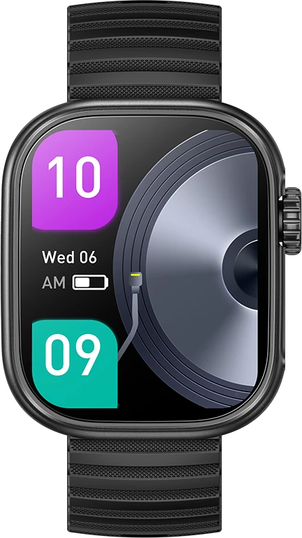 Smartwatch Aiwa SW-A700 2.01\" ekran, Bluetooth thirrje, IP67, 300mAh, e zezë, set me kabllo karikimi magnetik