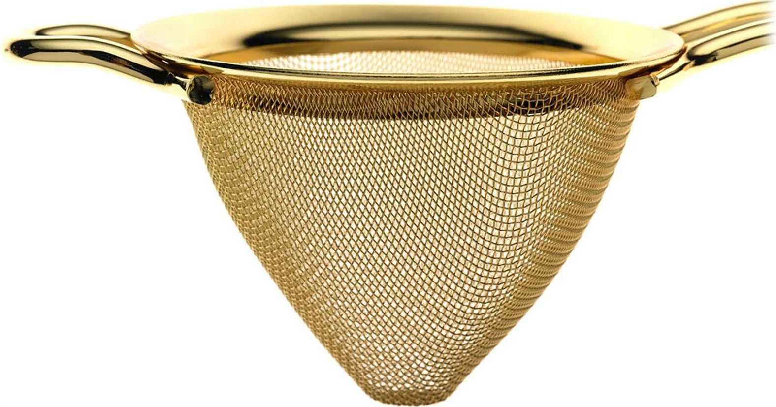 Sitë fine për kokteje, BarFly, çelik inox, Ø89 mm, 264 mm, e veshur me ar, ari