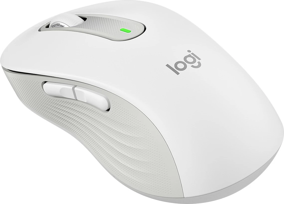 Maus Logitech Signature M650 L Wireless, Djathtas, Optik, RF Wireless + Bluetooth, 4000 DPI, Bardhë