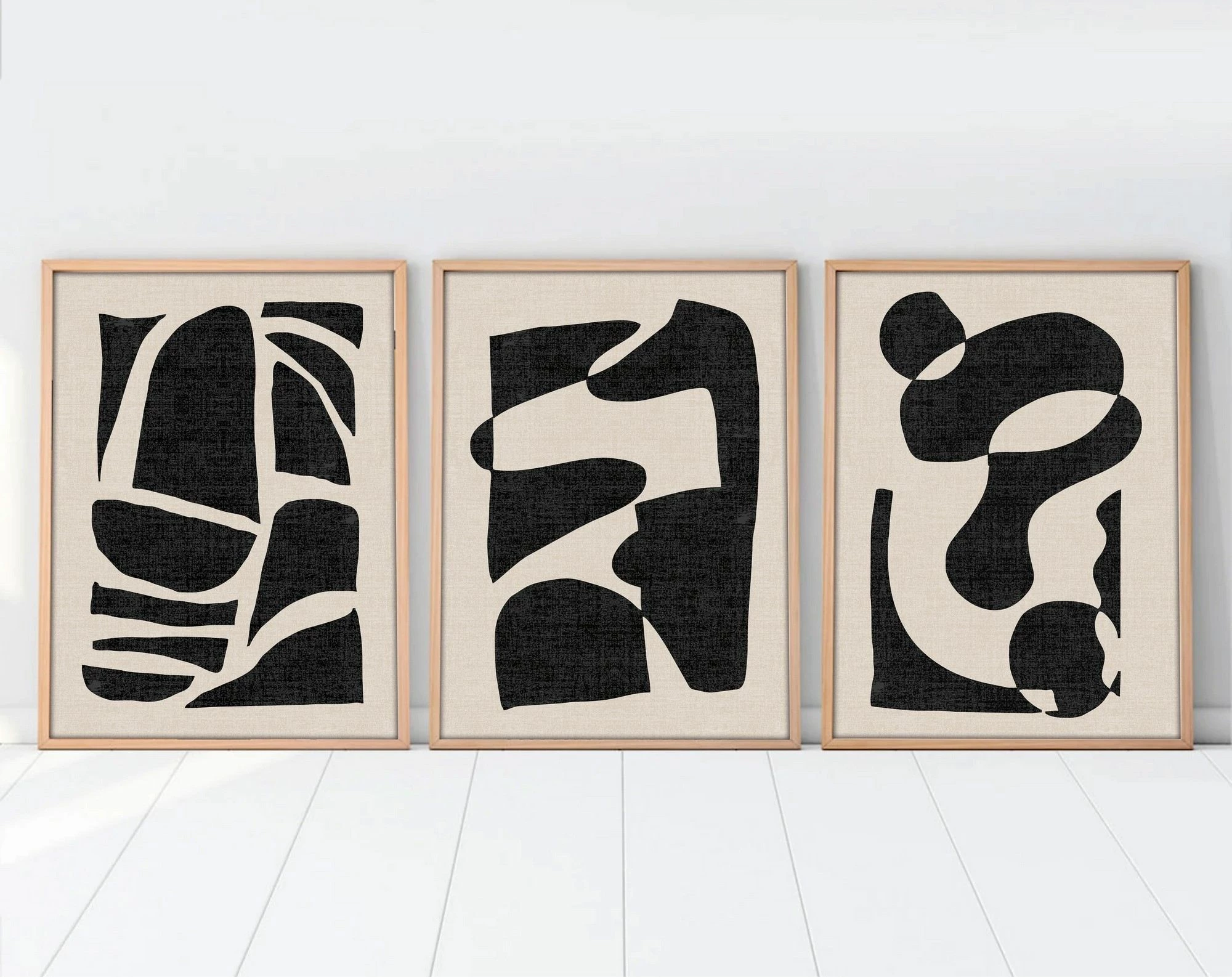 Pikturë dekorative me kornizë MDF (3 copë), Wallity, Huhu201, 50x70cm