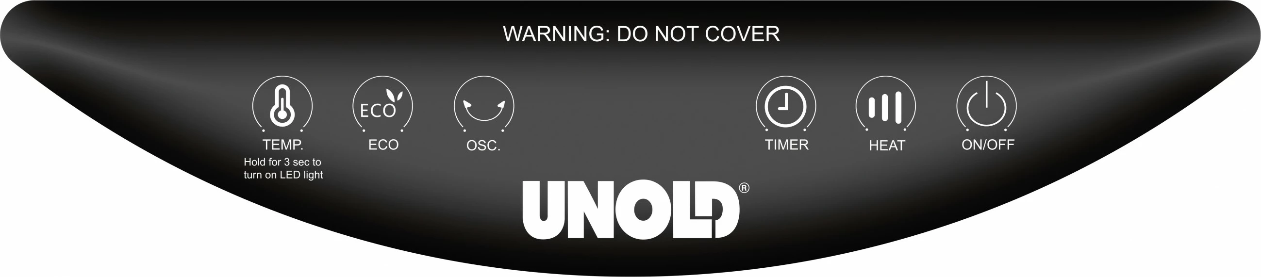 Ngrohës elektrik UNOLD 86545, Keramik, 1.2 m, Ngjyrë e zezë