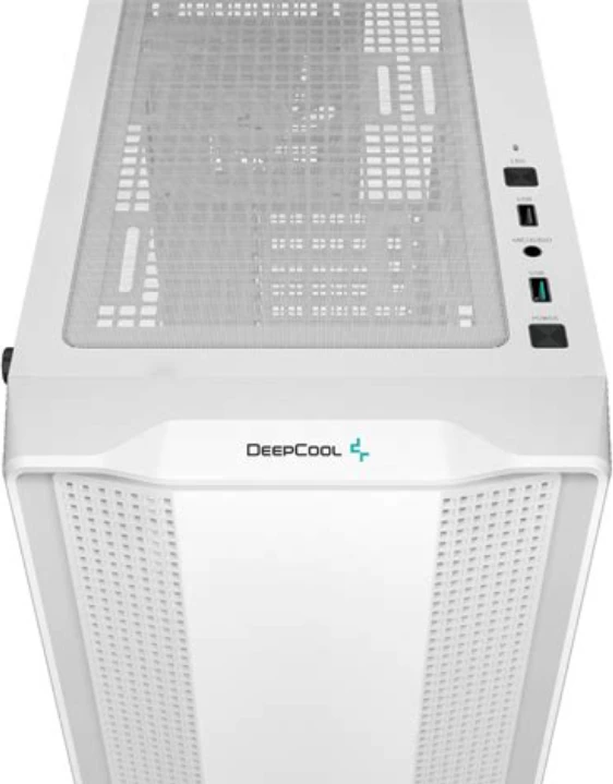 DeepCool Case CC560 V2 Mid-Tower ATX PC Case, 4x Pre-Installed 120mm LED Fans, Tempered Glass Side Panel, White