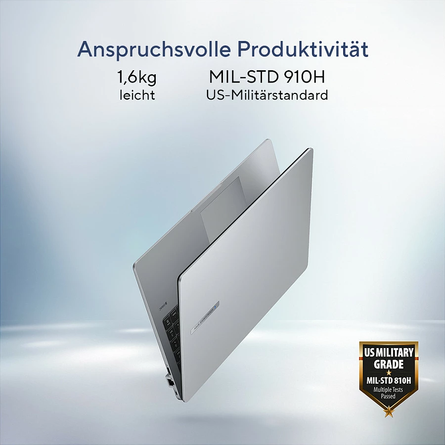 Laptop ASUS ExpertBook P1 C5-210H, 8GB RAM, 256GB SSD, 15.6" FHD, pa OS, Misty Grey