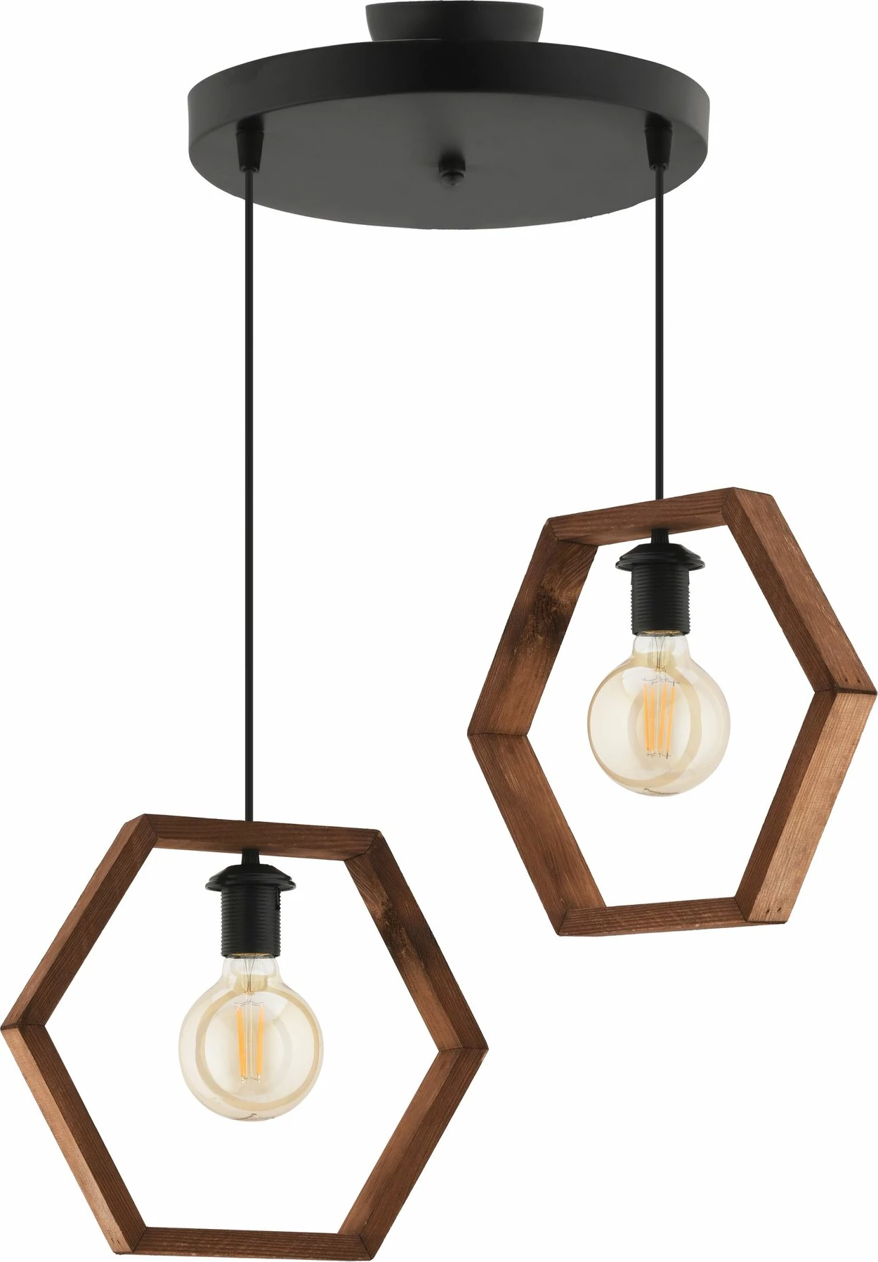 Llambë tavani Opviq, Hexagon Double, ngjyrë kafe e zezë