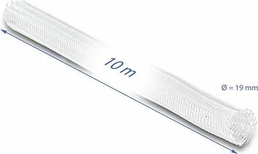 Mëngë rrjete vetë-mbyllëse për kabllo DeLOCK, 10 m x 19 mm, e bardhë