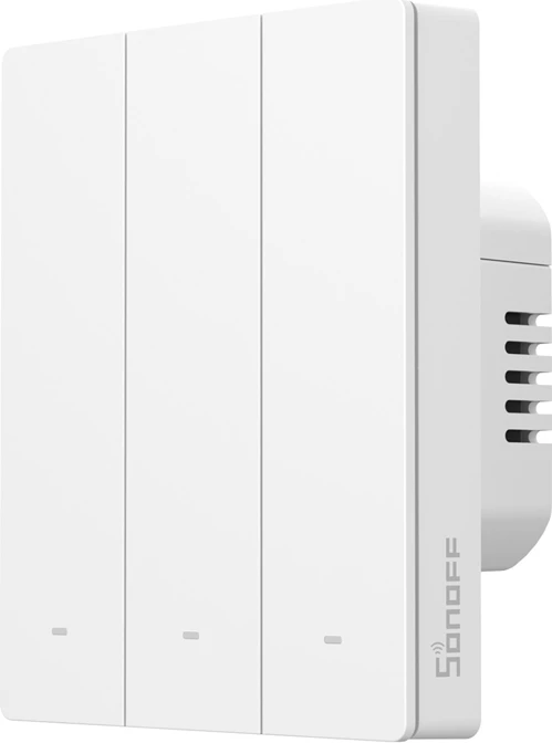 Switch smart Sonoff ZBM5-3C-80W, 3 kanale, Zigbee, i bardhë