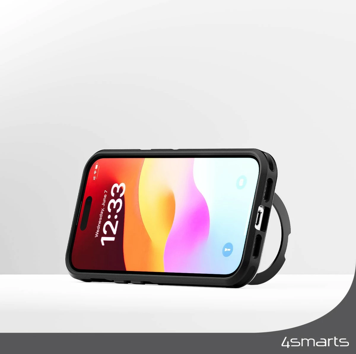 Mbështjellës 4smarts Defend, iPhone 15 Plus, 17 cm (6.7"), i zi