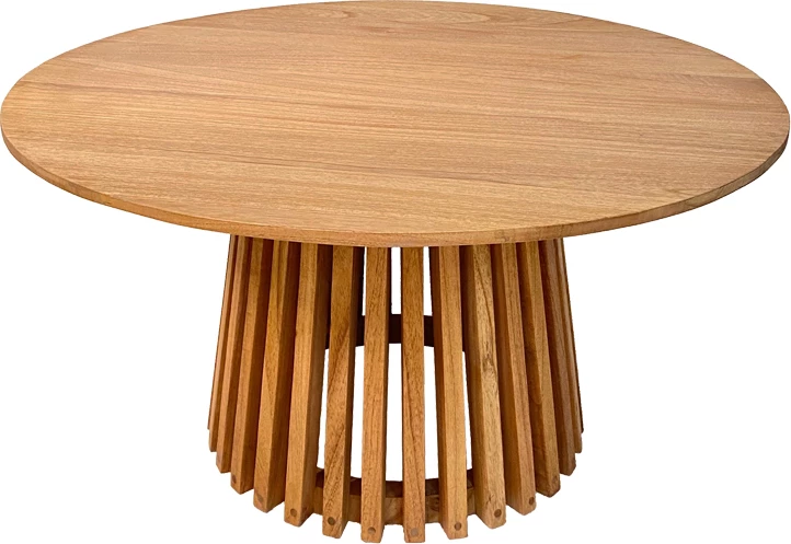 Tavolinë kafeje mindi, ngjyrë natyrale, D80x45cm