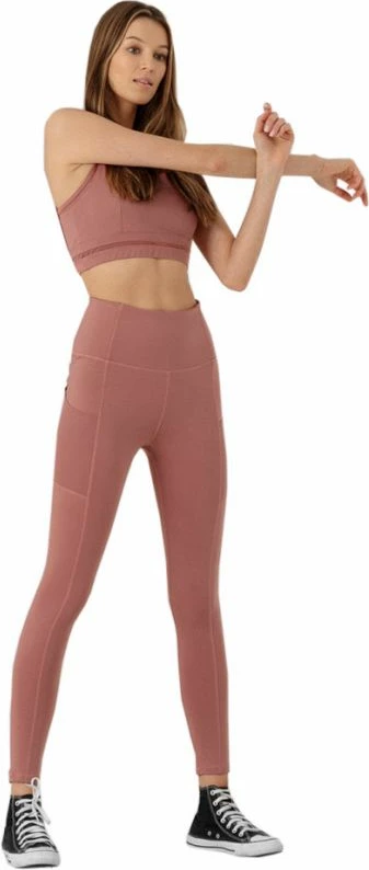 Leggings për femra Outhorn, ngjyrë e errët rozë [Madhësia: L]