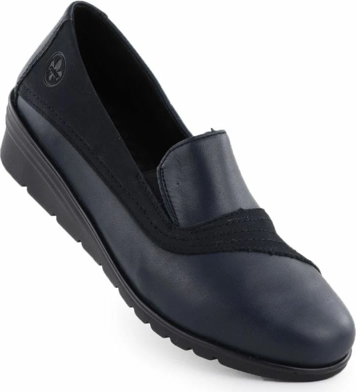 Këpucë me take për femra Rieker, navy blue