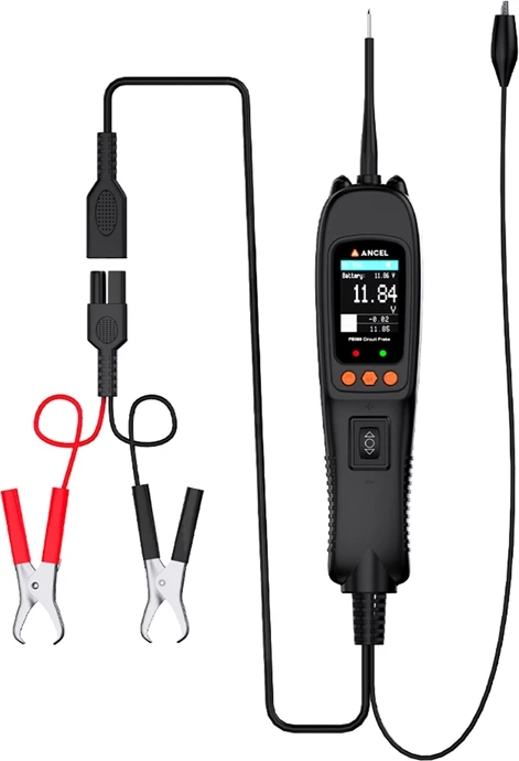Tester qarku Ancel PB500, me ekran TFT, për automjete, 12-24V, i zi