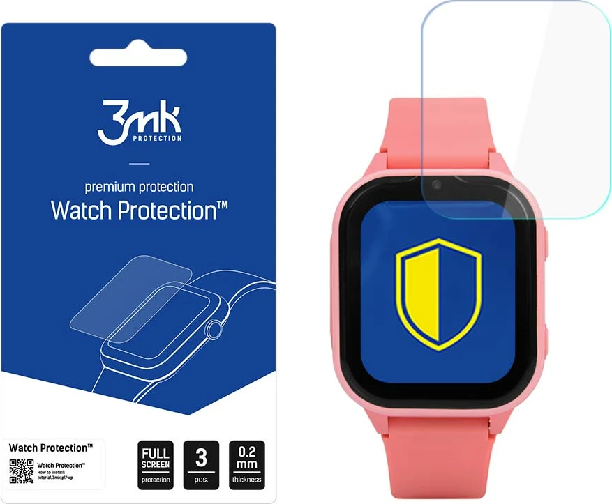 Folje mbrojtëse për smartwatch 3mk Protection Watch Protection ARC+ për Garett Kids Sun Ultra 4G, set 3 copë