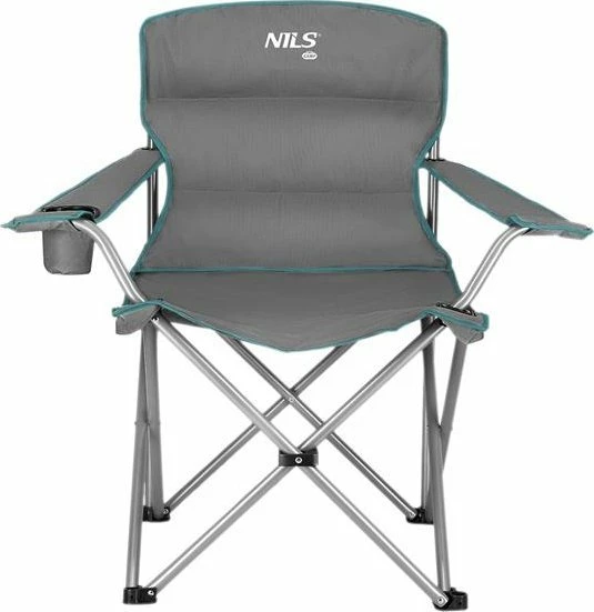 Karrige kampingu Nils Extreme NC3079 600D Oxford e palosshme 130 kg, me mbajtëse gote, me çantë, gri-jeshile