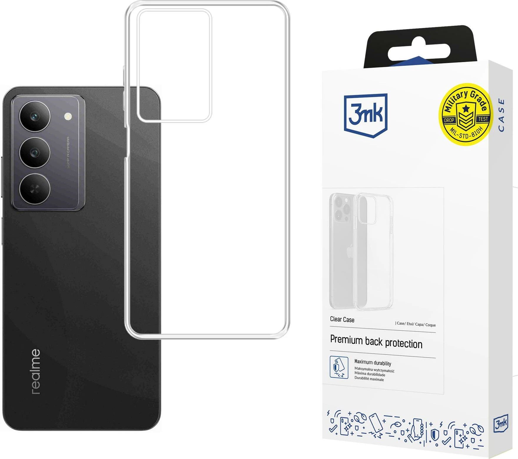 Mbështjellës 3mk Protection për Realme 14x, transparent