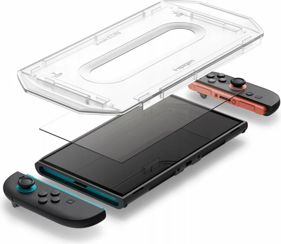 Xham mbrojtës ekrani Spigen GLAS.tR EZ Fit AGL10156 për Nintendo Switch 2, 9H, 0.58 mm, 2 copë, transparent