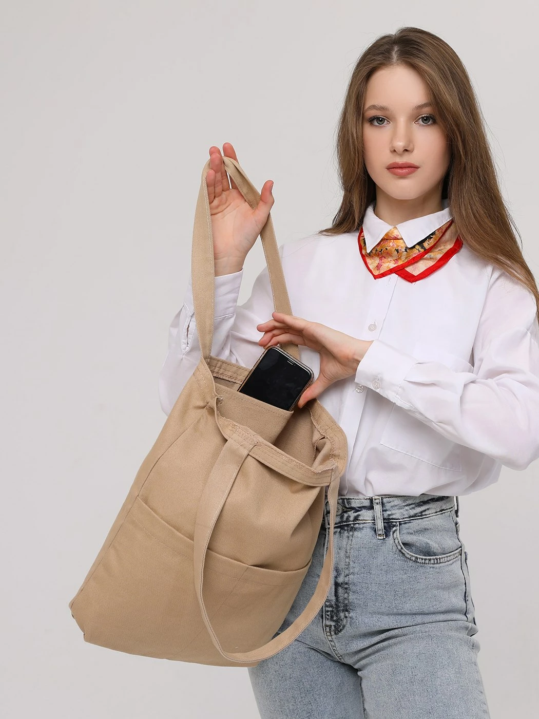 Çantë tote Zoozie Bags, 2072, bezhë