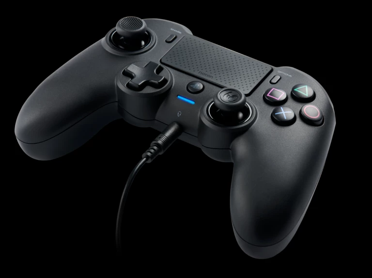 Kontroller wireless Nacon PS4 Asymmetric, deri 7 orë bateri, prizë 3.5mm, i zi