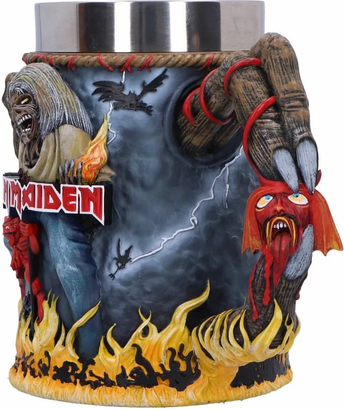 Krigë NEMESIS NOW Iron Maiden The Number of the Beast 16 cm, polyresin me insert inox, në kuti dhurate