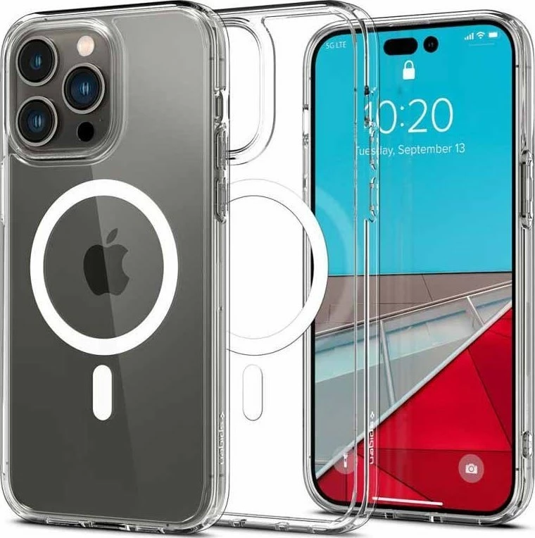 Mbështjellës Spigen Ultra Hybrid MagSafe për Apple iPhone 14 Pro, i bardhë