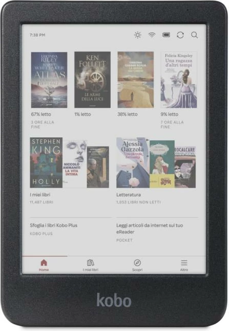Lexues eBook, Kobo, Clara Colour (N367-KU-BK-K-CK), 16GB, i zi