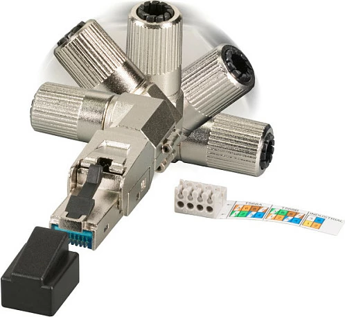 Konektor RJ45 EFB Elektronik 88035P8.1, Cat6A, 22/26 AWG, metal (zink), argjendtë