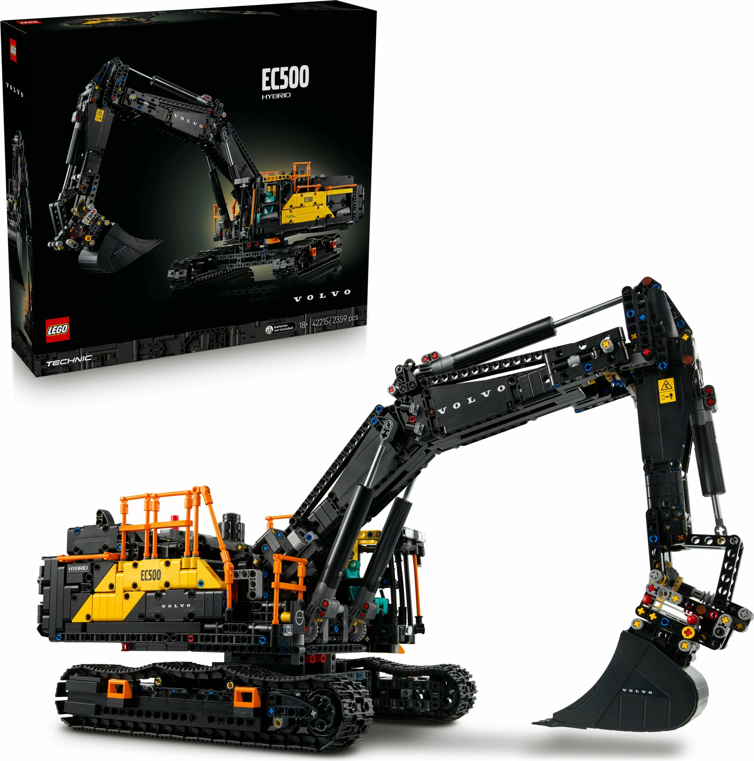 Set ndërtimi LEGO Technic Volvo EC500 Hybrid Bagger 42215, 2359 pjesë, shumëngjyrësh