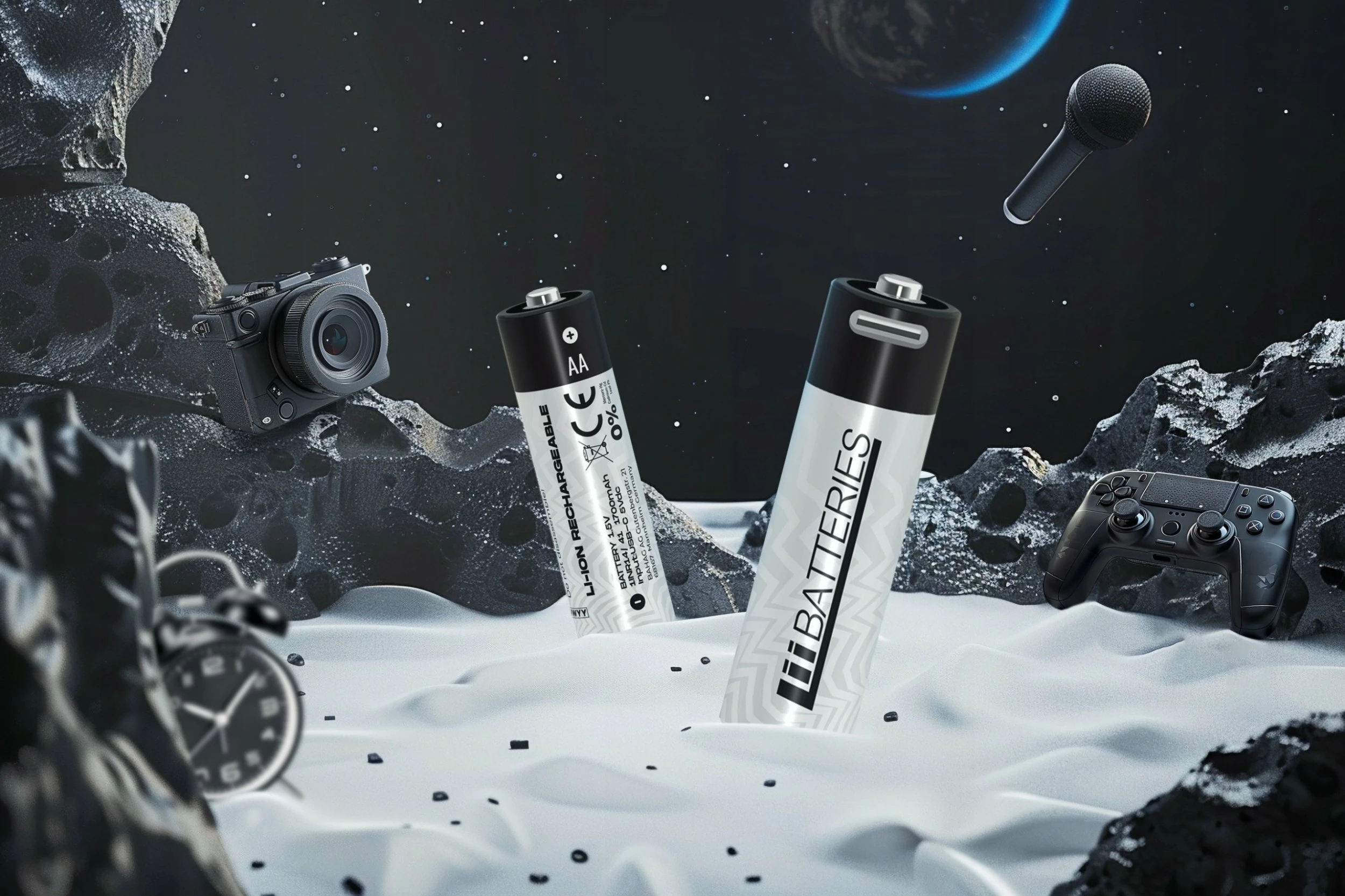 Bateri rikarikueshme Li-Ion AA/R6 LiiBatteries LIB667097 1.5V 1700mAh USB-C 4 copë