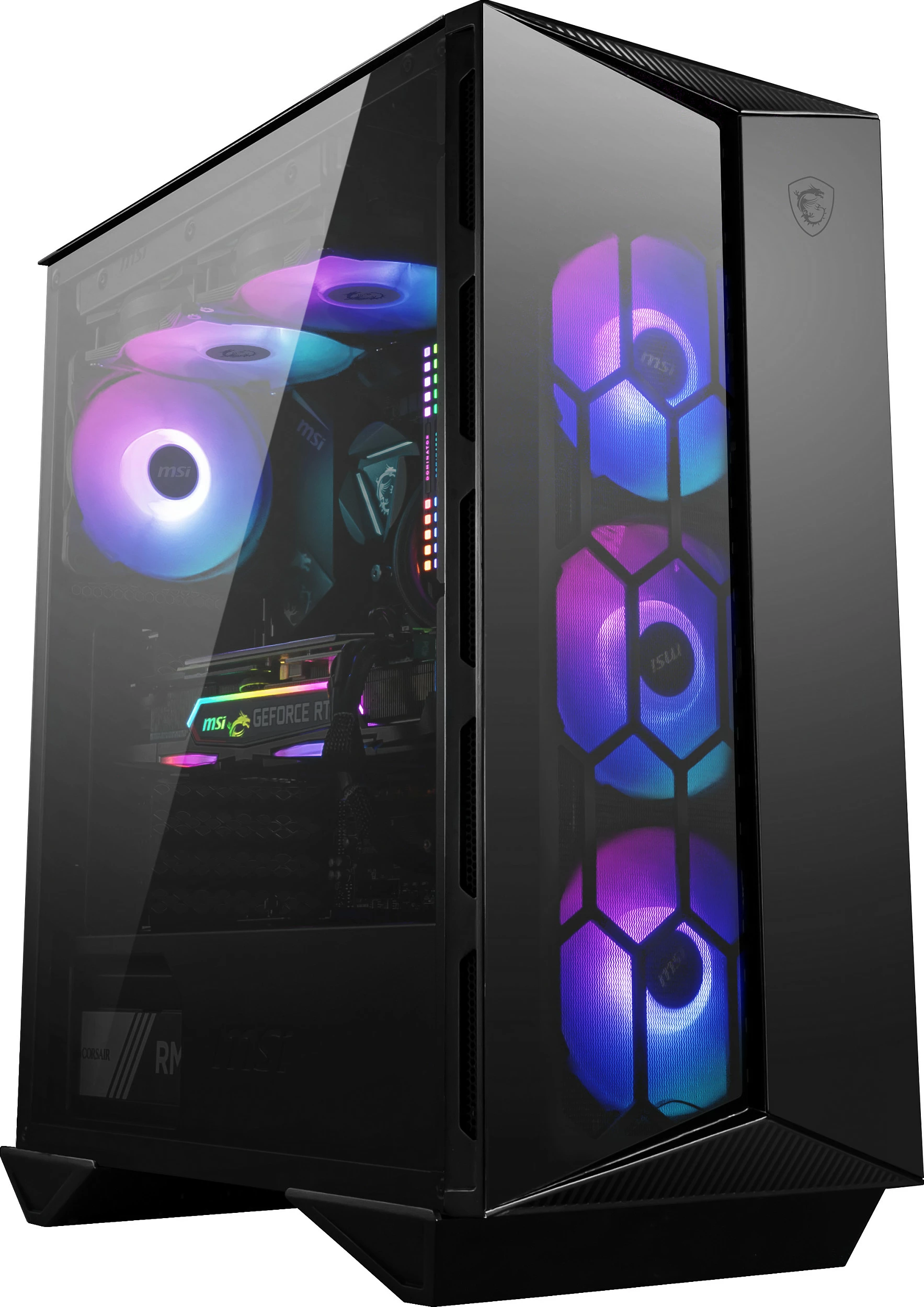 Kasë MSI MPG GUNGNIR 110R, midi tower, xham i temperuar, RGB, e zezë