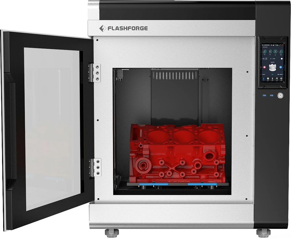 Printer 3D Flashforge Creator 4A, volum printimi 400×350×500 mm, Wi‑Fi/Ethernet, ekran 7", zezë/gri