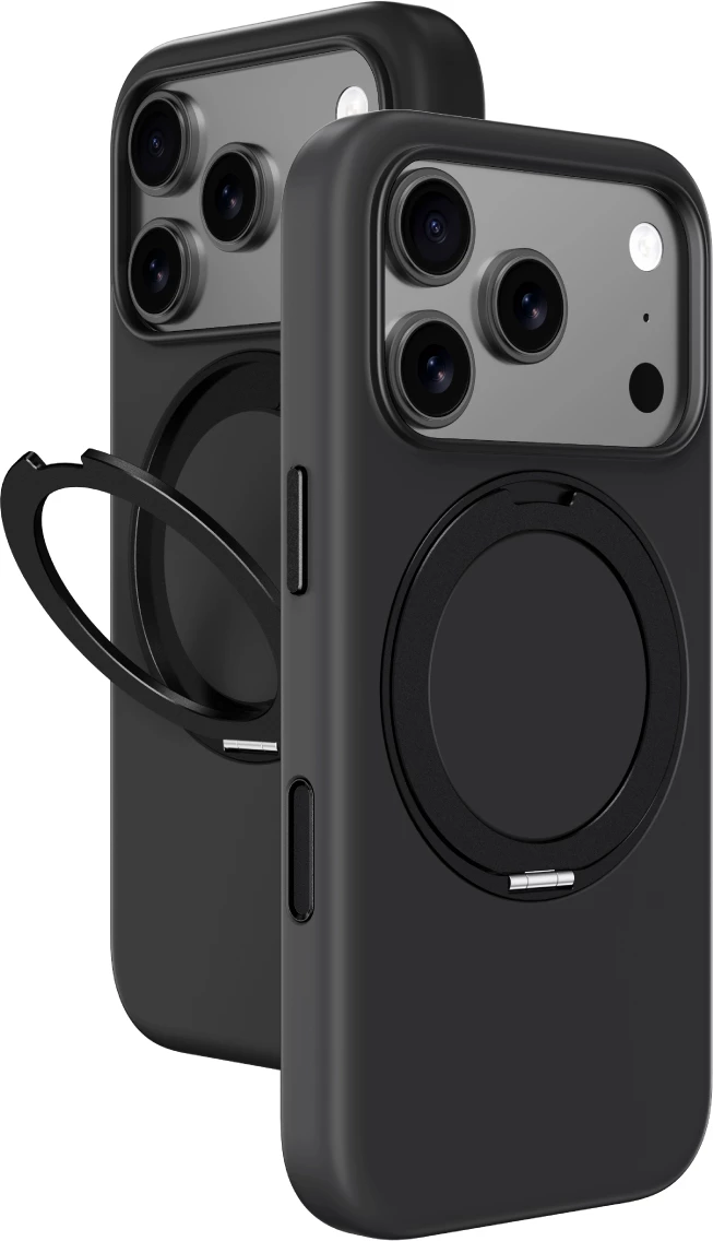 Mbështjellës AmazingThing Cloudie për iPhone 17 Pro Max, me mbajtëse, MagSafe, i zi