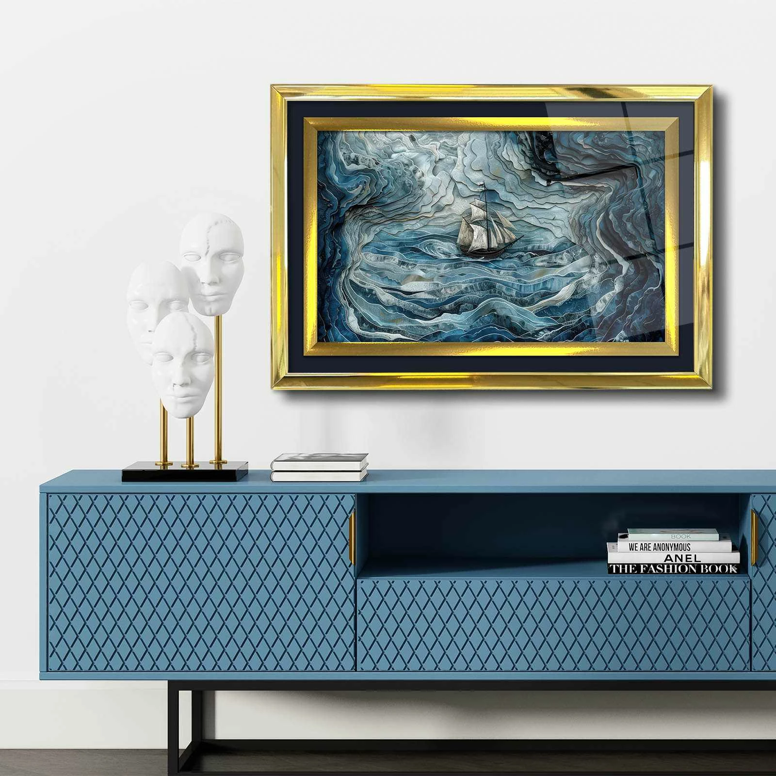 Pikturë dekorative me kornizë, Wallity, 4363Kromaltınct - 035, shumëngjyrëshe, 43x65cm
