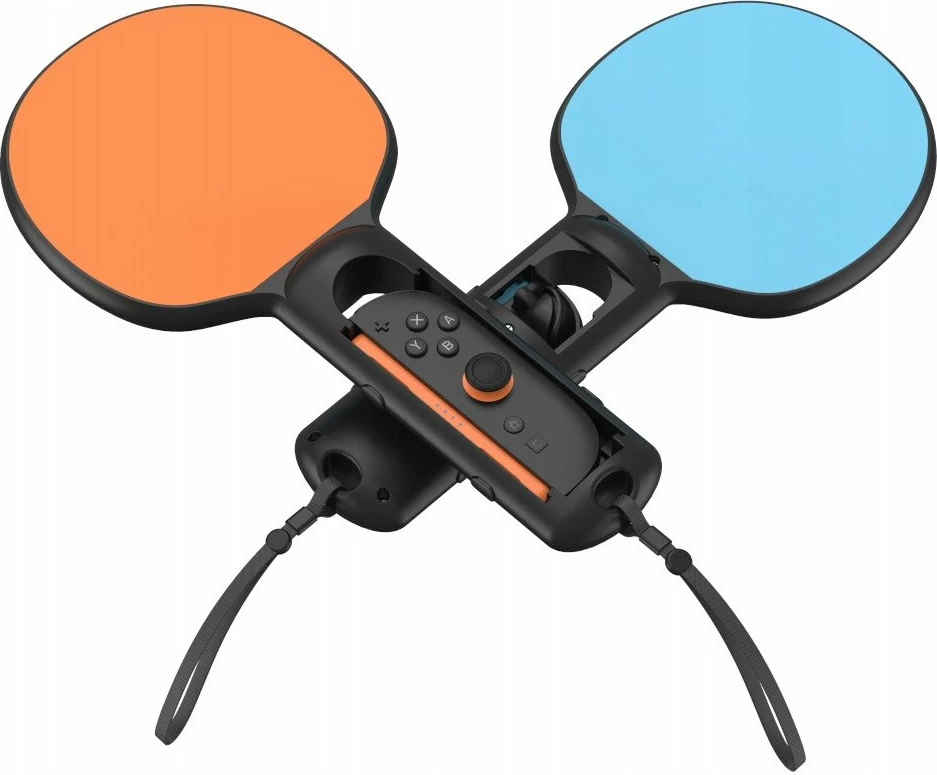 Mbajtës Joy-Con Yaxo Joy-Con Holder Tennis Set YGTSJCH01CM, kompatibil me Nintendo Switch 2/Switch/Switch OLED, Inferno Orange & Hydro Blue, set 2 copë