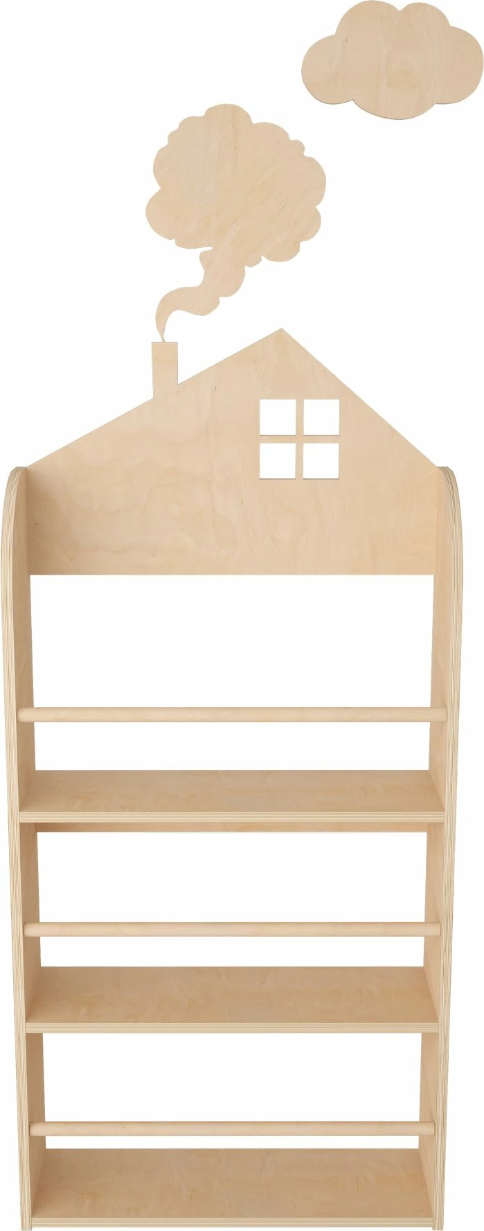 Raft librash Hanah Home, ngjyrë druri betuli, Lucca