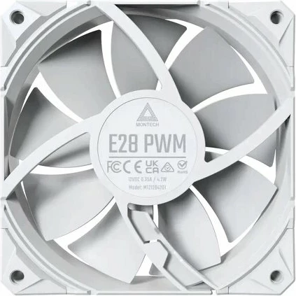 Ventilator PC Montech E28 PWM 120mm i bardhë, 1 copë