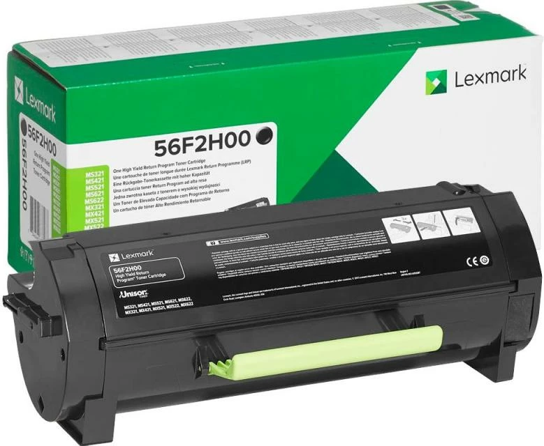 Toner Lexmark 56F2H00, rendiment 9,750–23,700 faqe, origjinal, Program i Kthimit, i zi