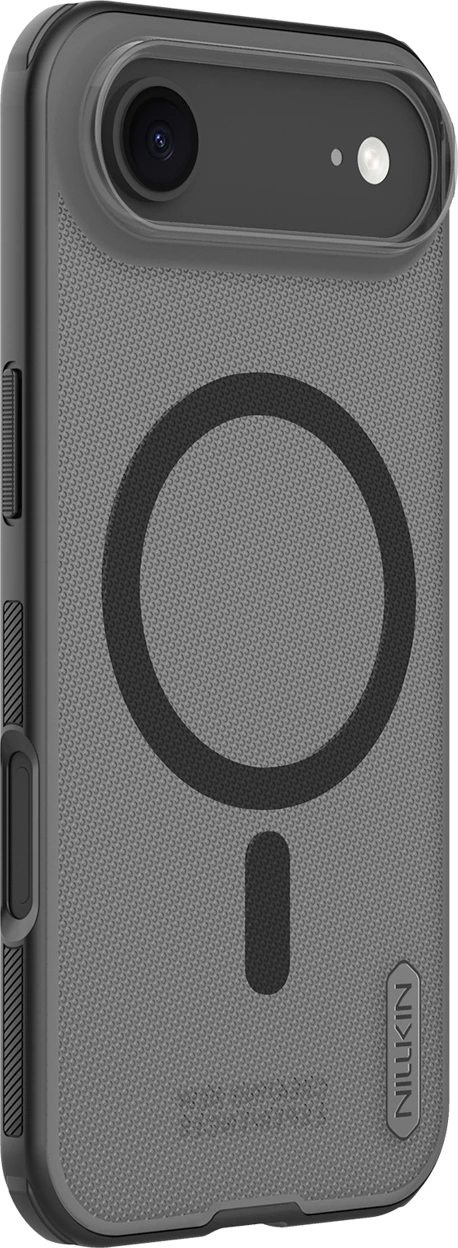 Mbështjellës, Nillkin, Super Frosted Shield Pro, për iPhone 17 Air, MagSafe kompatibil, PC+TPU, transparent e zezë