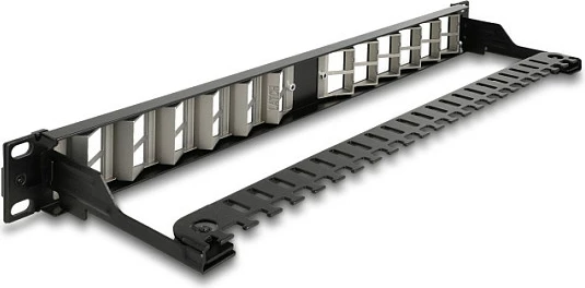 Patch panel DeLOCK 19″ Keystone 24 port, 1U, rack, i zi