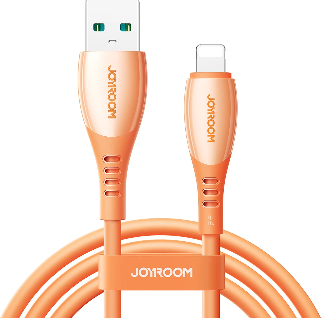 kabllo Joyroom S-A59 Vibrant Series USB-A në Lightning 1.2m 3A USB 2.0, portokalli