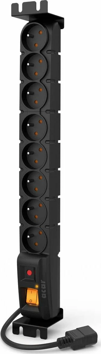 Shirit prizash Acar S8 RACK IEC (W0135), 8x 230V, kabllo 5 m, zi