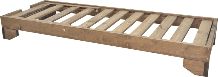 Shezlong Fendy, dru bredhi, ngjyrë arre, 71.5x200x24cm