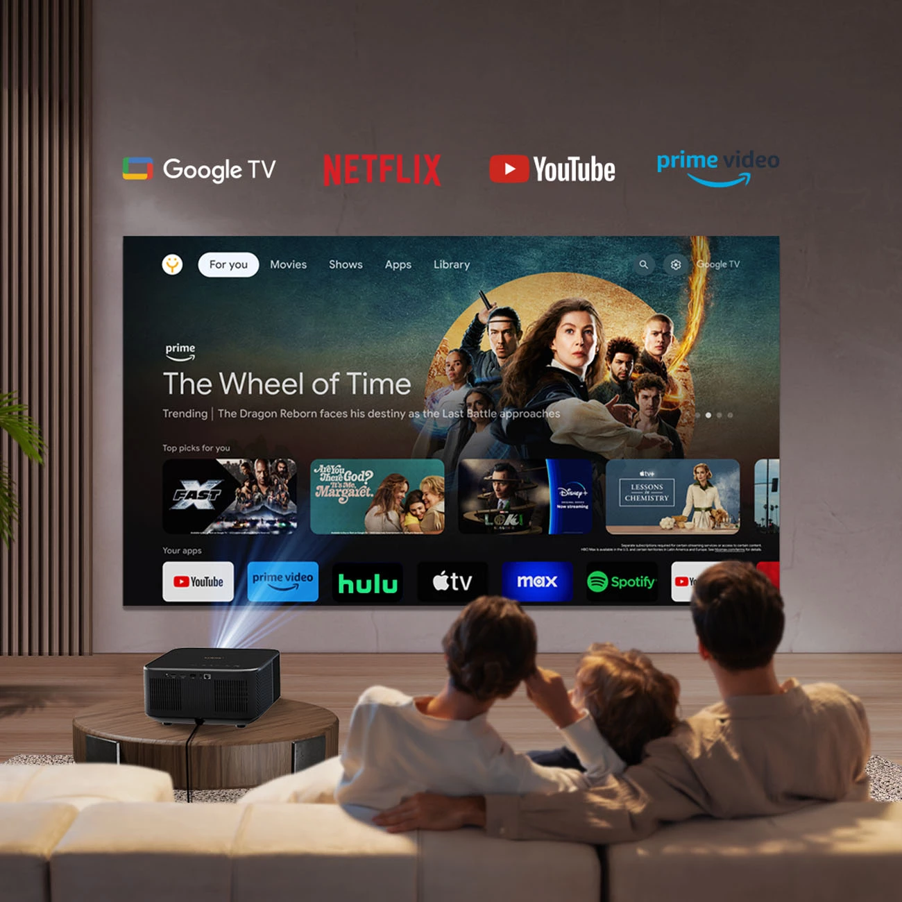 Projektor multimedial Yaber K3 Pro me JBL altoparlantë dhe subwoofer, FullHD 1080p, i zi