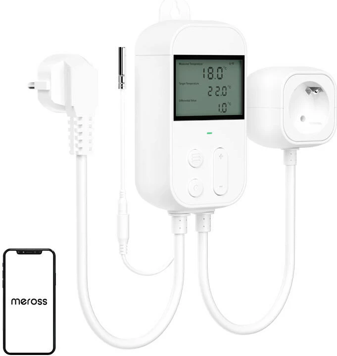 Prizë termostatike Meross MTS960HK, smart, Wi-Fi, HomeKit, e bardhë