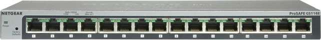 Switch NETGEAR GS116, Gigabit Ethernet, 16 porte, Gri