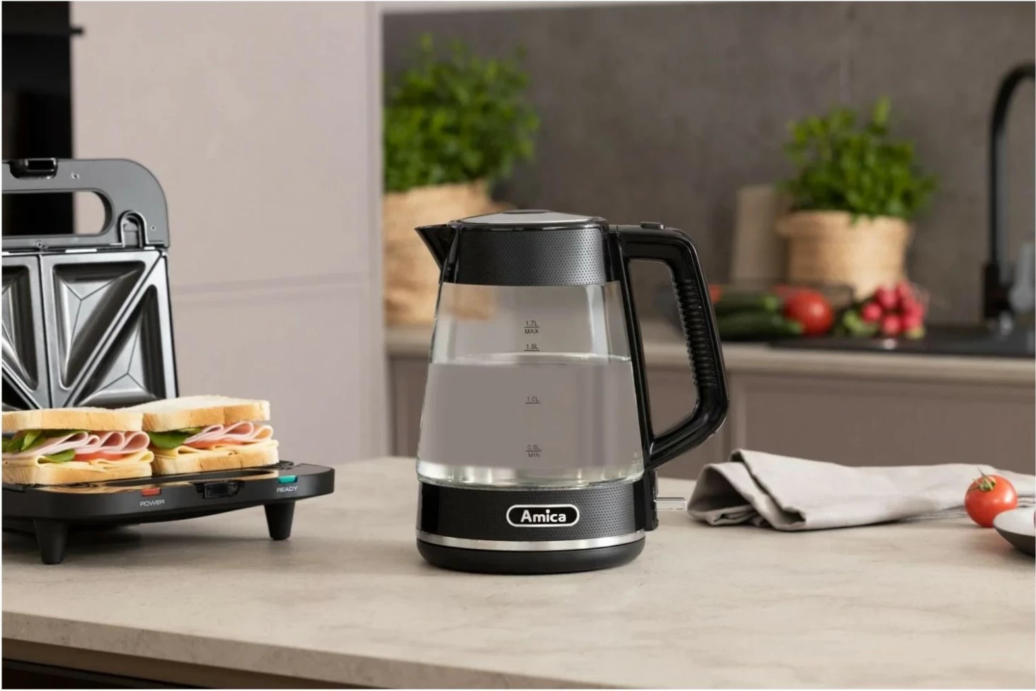 Çajnik elektrik Amica KF4050G, 1.7L, i zi