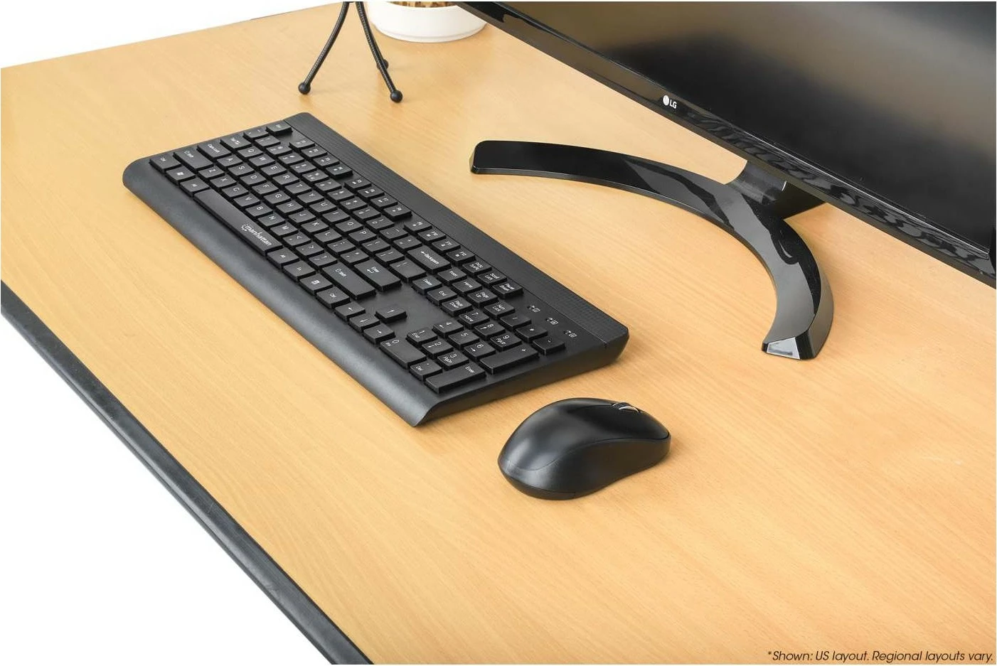 Set tastierë dhe maus MANHATTAN MWK7350, wireless, e zezë